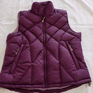 Cabela's Goose Down Vest Women's Size Medium Purple Burgandy